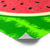 Wassermelone Slice Sommer Früchte mit Rind Poster (Ecke)