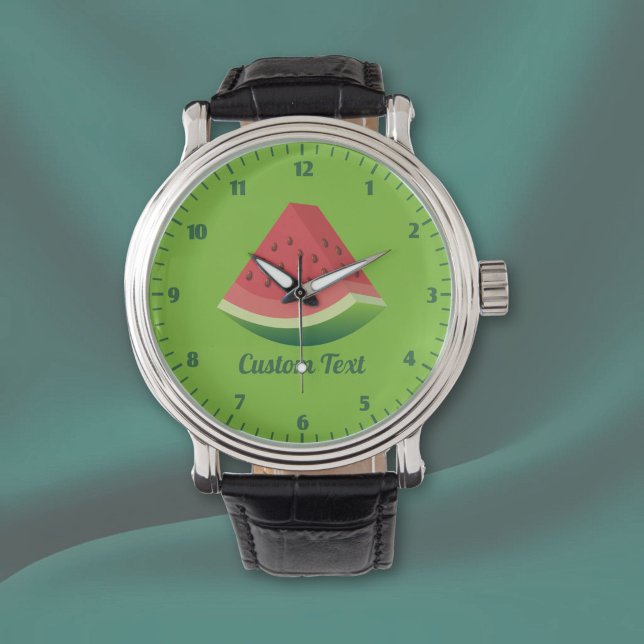 Wassermelone Slice Wrist Watch Armbanduhr (Von Creator hochgeladen)