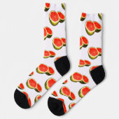 Wassermelone Socken (Linkes Detail)