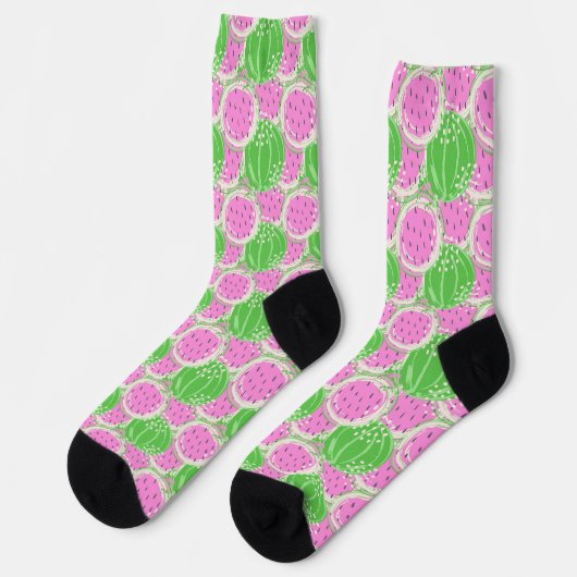 Wassermelone Socken (Linkes Detail)