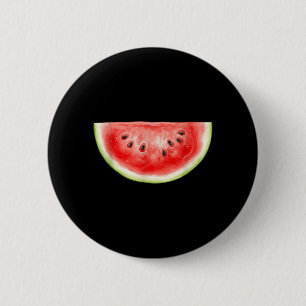 Wassermelone Sommer Aquarell Fruchtscheibe Saftig Button