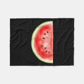 Wassermelone Sommer Aquarell Fruchtscheibe Saftig Fleecedecke (Vorderseite (Horizontal))