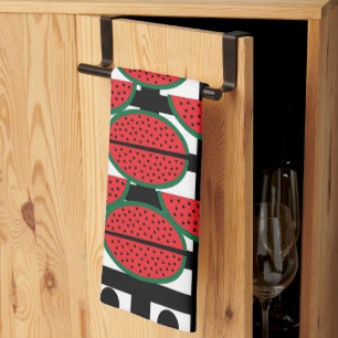 Wassermelone Sommer Frucht Geometrisches Muster Geschirrtuch