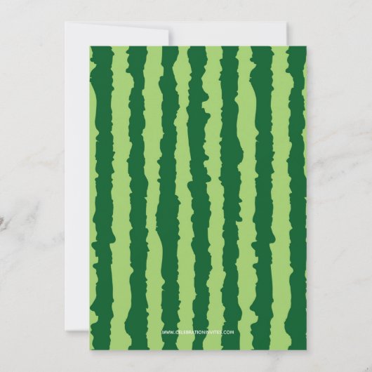 Wassermelone Sommer Geburtstagsfeier Einladung (Rückseite)