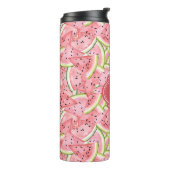 Wassermelone Sommer mit Custom Monogram Thermosbecher (Nach links gedreht)