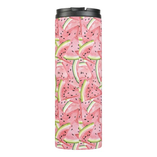 Wassermelone Sommer mit Custom Monogram Thermosbecher (Rückseite)