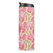 Wassermelone Sommer mit Custom Monogram Thermosbecher (Nach rechts gedreht)