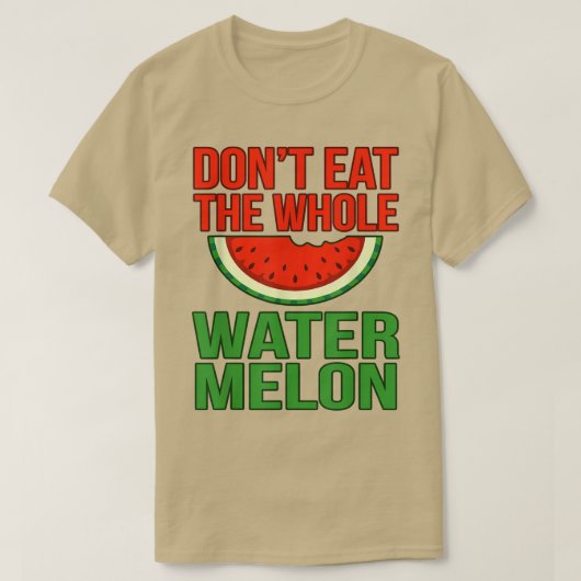 Wassermelone Sommer Vegetarier T-Shirt (Design vorne)