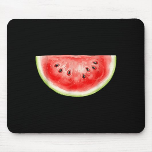 Wassermelone Sommer Wasserfarbe Fruchtscheibe Saft Mousepad (Vorne)