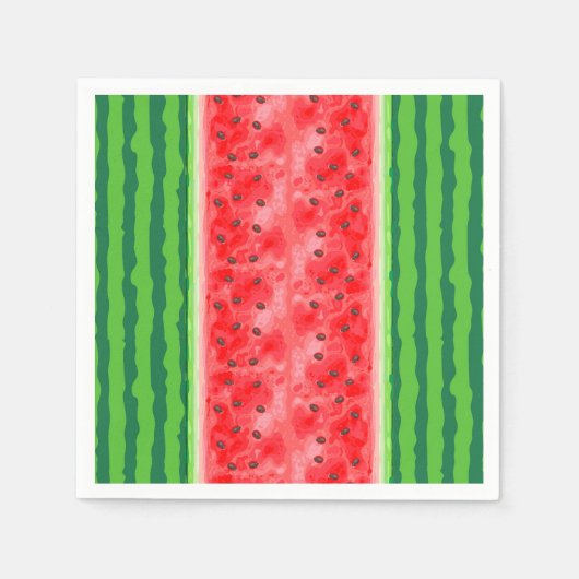 Wassermelone Sommerfrüchte Serviette (Vorderseite)