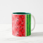 Wassermelone Sommerfrüchte Zweifarbige Tasse (VorderseiteRechts)