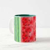 Wassermelone Sommerfrüchte Zweifarbige Tasse (Vorderseite Links)