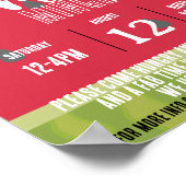 Wassermelone Sommerviertel Party Poster (Ecke)