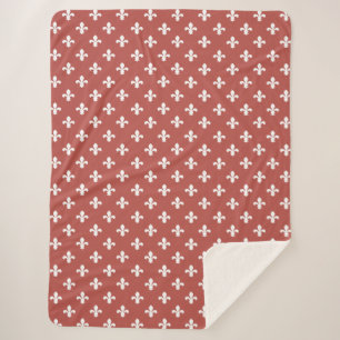 Wassermelone Southern Cottage Fleur de Lys Sherpadecke