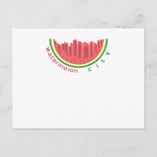 Wassermelone Stadt Postkarte