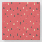 Wassermelone Steinuntersetzer (Vorderseite)