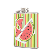 Wassermelone Streifen klassisch Flachmann (Links)