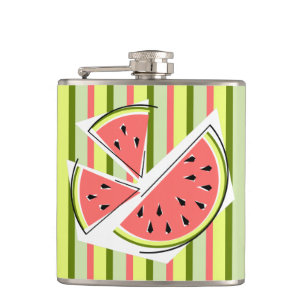 Wassermelone Streifen klassisch Flachmann