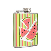 Wassermelone Streifen klassisch Flachmann (Rechts)