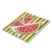 Wassermelone Streifen klassisch Fliese (Seite)