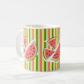 Wassermelone Streifen klassisch Kaffeetasse (Vorderseite Links)