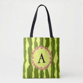 Wassermelone Streifen-Monogramm Totbeutel Tasche