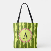 Wassermelone Streifen-Monogramm Totbeutel Tasche (Rückseite)