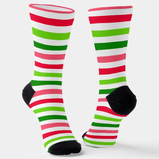 Wassermelone Streifen Muster Socken (Gewinkelt)
