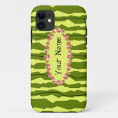 Wassermelone Streifen oval "Name" horizontal Case-Mate iPhone Hülle (Rückseite)
