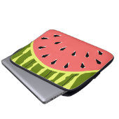 Wassermelone Streifen Pink Notebook-Ärmel Laptopschutzhülle (Vorne Knopf)