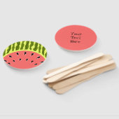 Wassermelone Streifen rosa Text Fächer (Non-assembled)