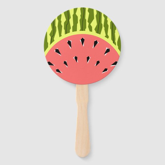 Wassermelone Streifen rosa Text Fächer (Vorderseite)