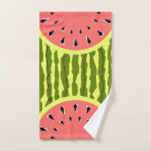 Wassermelone Stripe Pink Badhandtuch Set (Handtuch)