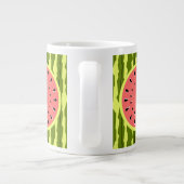 Wassermelone Stripe Pink Jumbo-Tasse (Rückseite)