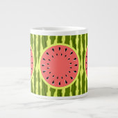 Wassermelone Stripe Pink Jumbo-Tasse (Vorderseite)