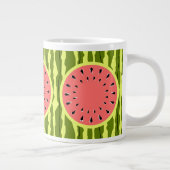 Wassermelone Stripe Pink Jumbo-Tasse (Rechts)