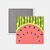 Wassermelone Stripe Pink Magnet (Vorderseite/Rückseite)
