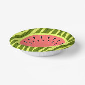 Wassermelone Stripe Pink Pappteller (Gewinkelt)