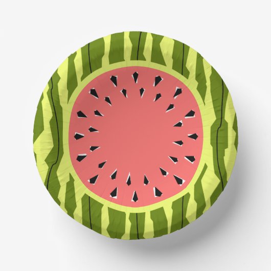 Wassermelone Stripe Pink Pappteller (Vorderseite)