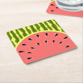 Wassermelone Stripe Pink Rechteckiger Pappuntersetzer (angewinkelt)