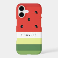 Wassermelone Stripes individuelle Name Telefongehä