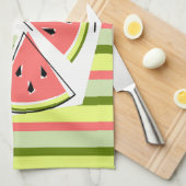 Wassermelone Stuck Strickküche Handtuch (Viertel Falte)