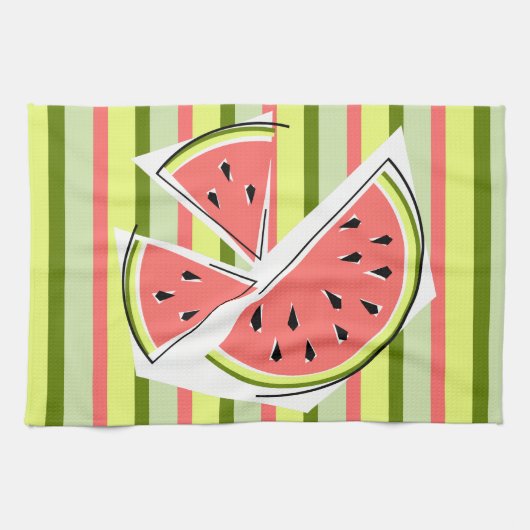 Wassermelone Stuck Strickküche Handtuch (Horizontal)