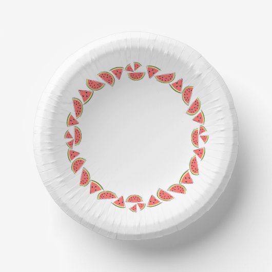 Wassermelone-Stückkreis Pappteller (Vorderseite)