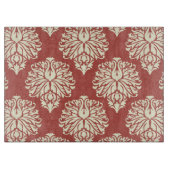 Wassermelone Südliche Hütte Damask Cutting Board Schneidebrett (Vorderseite)