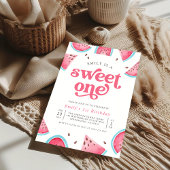 Wassermelone Süße 1. Geburtstags-Party Einladung