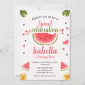 Wassermelone Süße Girl Einladung (Vorderseite)