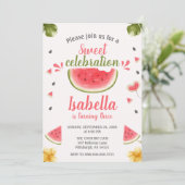 Wassermelone Süße Girl Einladung (Stehend Vorderseite)