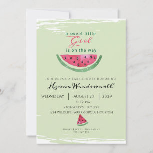Wassermelone Süße Mädchen Sommer Baby Shower Einladung