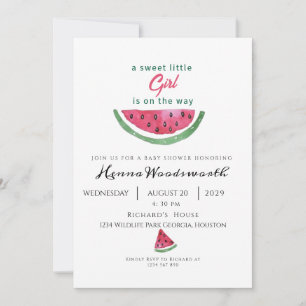 Wassermelone Süße Mädchen Sommer Baby Shower Einladung